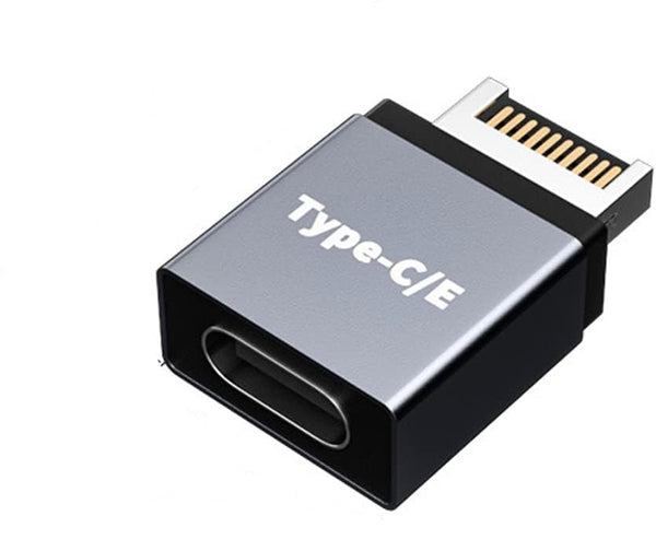 NÖRDIC Type-E hane till USB-C hona front panel adapter 10Gbps USB3.1 Type E moderkort adapter