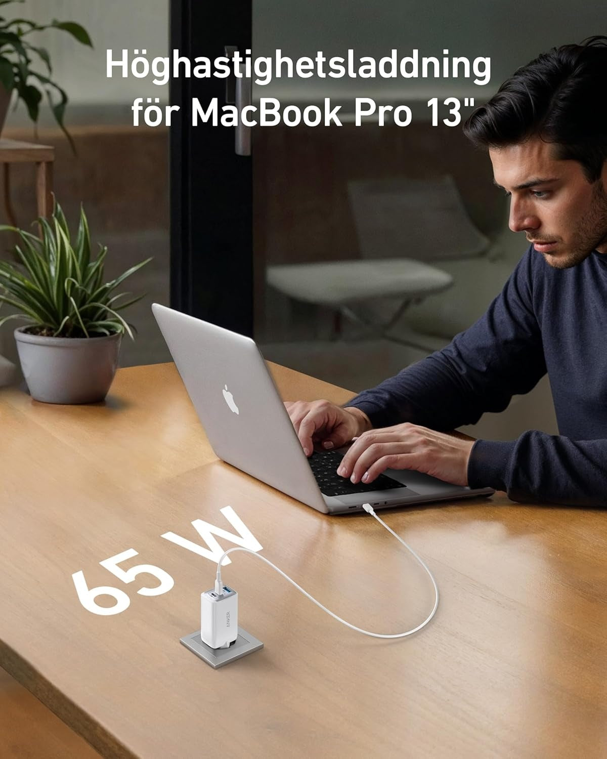 Anker Nano 65W USB C Charger, 3-Port PPS Fast Charger, iPad Charger