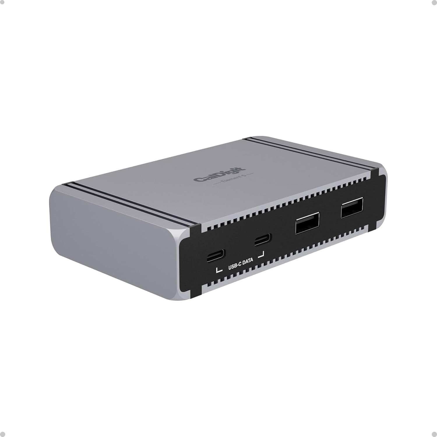 CalDigit E5 Thunderbolt 5 Element 5 Hubb 9-Port 4x Thunderbolt 5/USB4 v2 Portar 3x USB-A & 2x USB-C 10G, Single 8K, Dual 6K/8K, Dual 4K@240Hz, 90W
