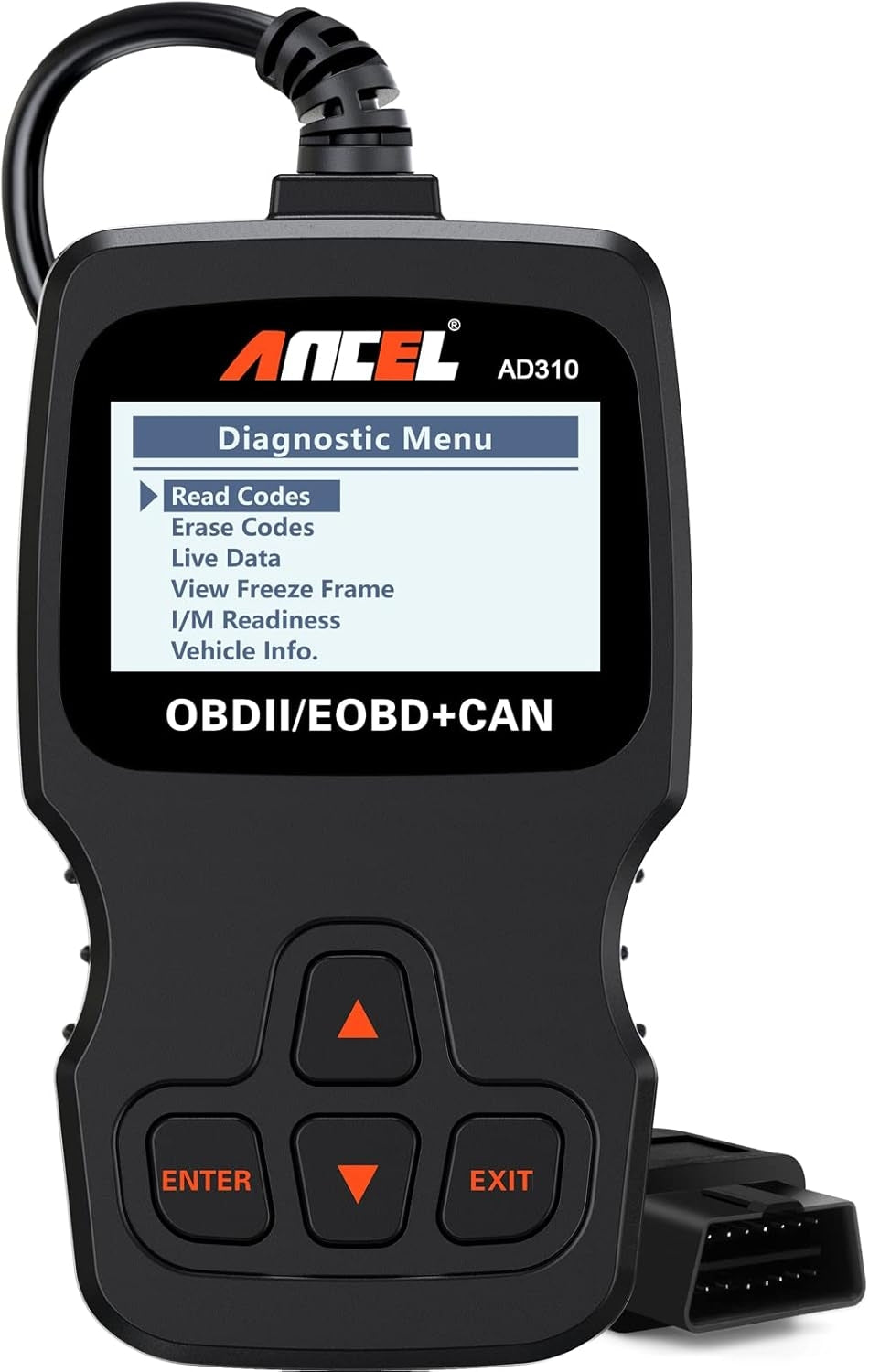 Enhanced Universal OBD II Scanner Car Engine Fault Code Reader CAN Diagnostic Scan Tool, Read and Clear Error Codes for 1996 or Newer OBD2