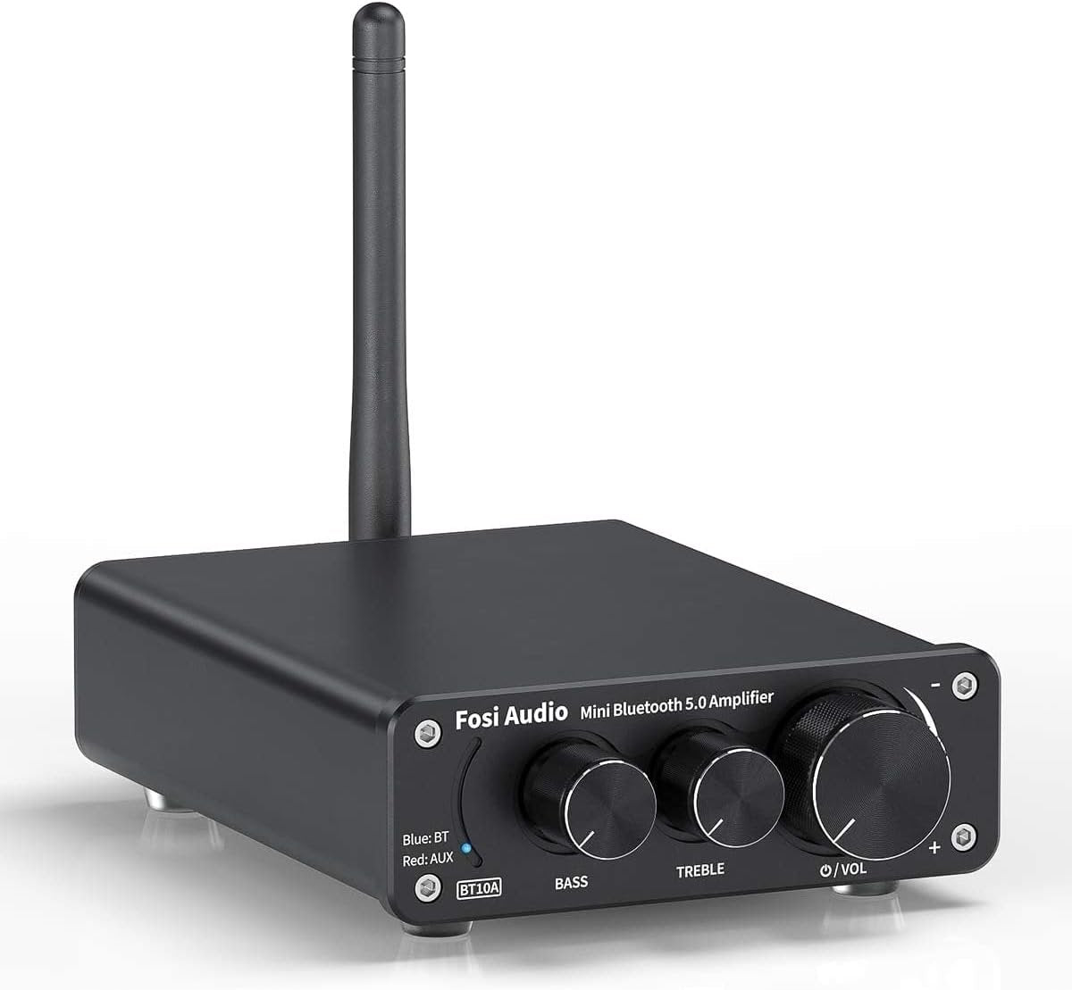 Fosi Audio BT10A Bluetooth 5.0 Stereo Audio Amplifier Receiver 2 Channel Class D Hi-Fi Integrated Amp för passiva hemhögtalare 50W x 2 TPA3116