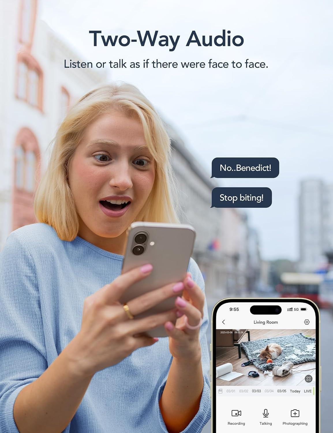 GNCC 2K Indoor Surveillance Camera - 360° Camera Surveillance Indoor