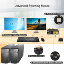 KVM 2x2 DP Switch Dual Monitor Displayport 1.2 4K60Hz 4:4:4 med 2x3.5mm och 4xUSB-A