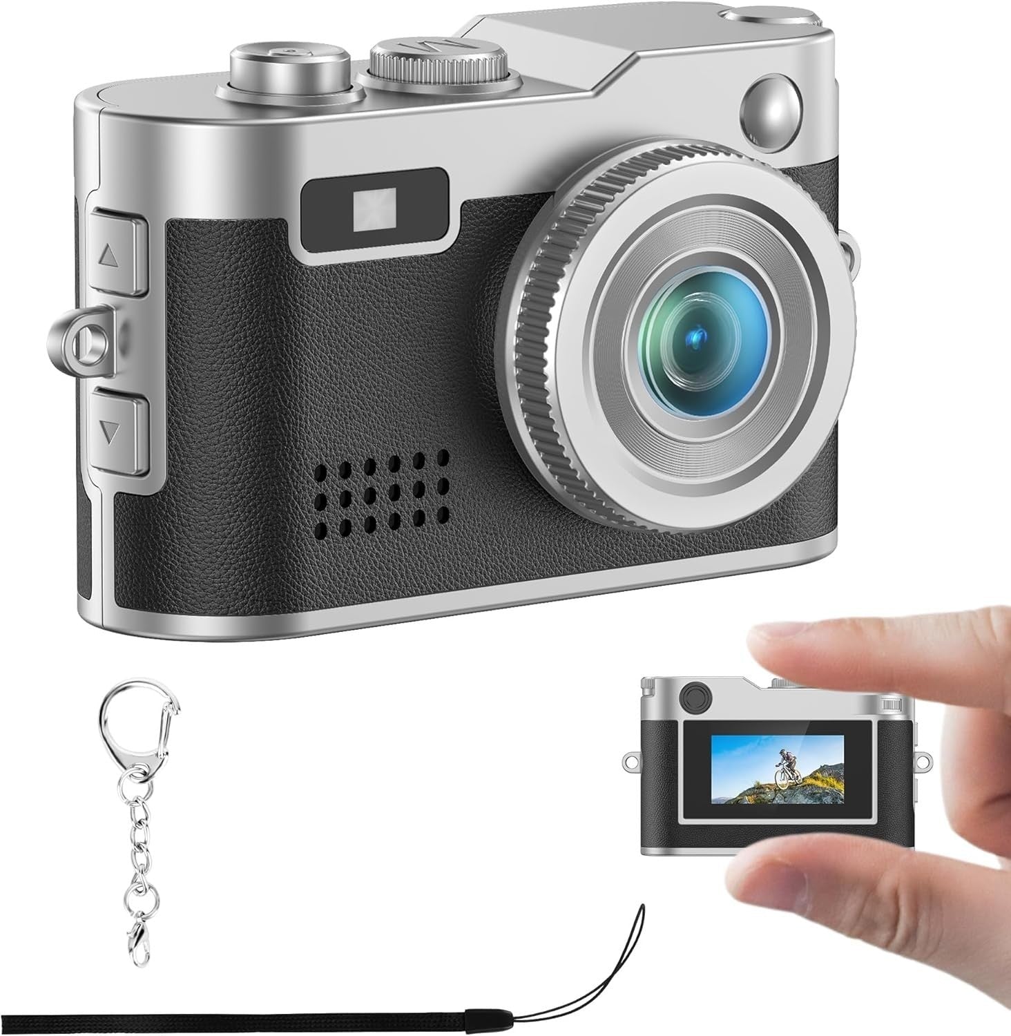 Mini HD Kamera – 0,96" skärm, 2MP fotoupplösning och 1080P video, 200mAh batteri