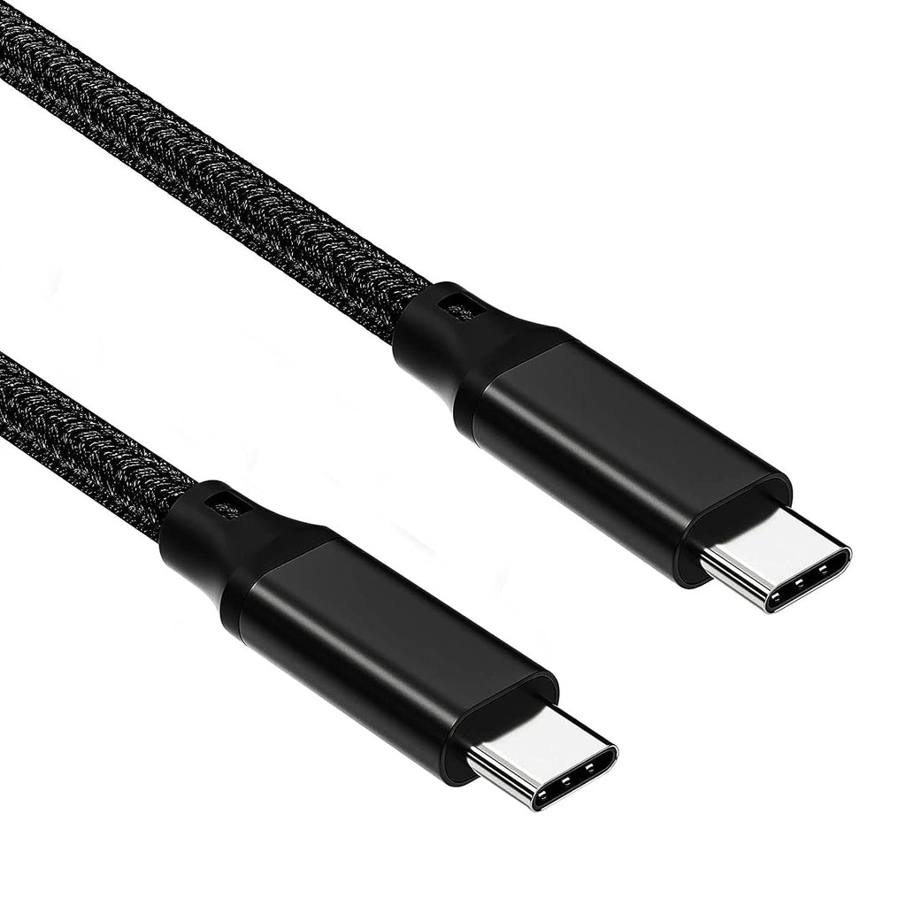 NÖRDIC 1m Vinklad USB3.2 Gen2 SuperSpeed USB 10Gbps USB-C till C nylon –  Nördic