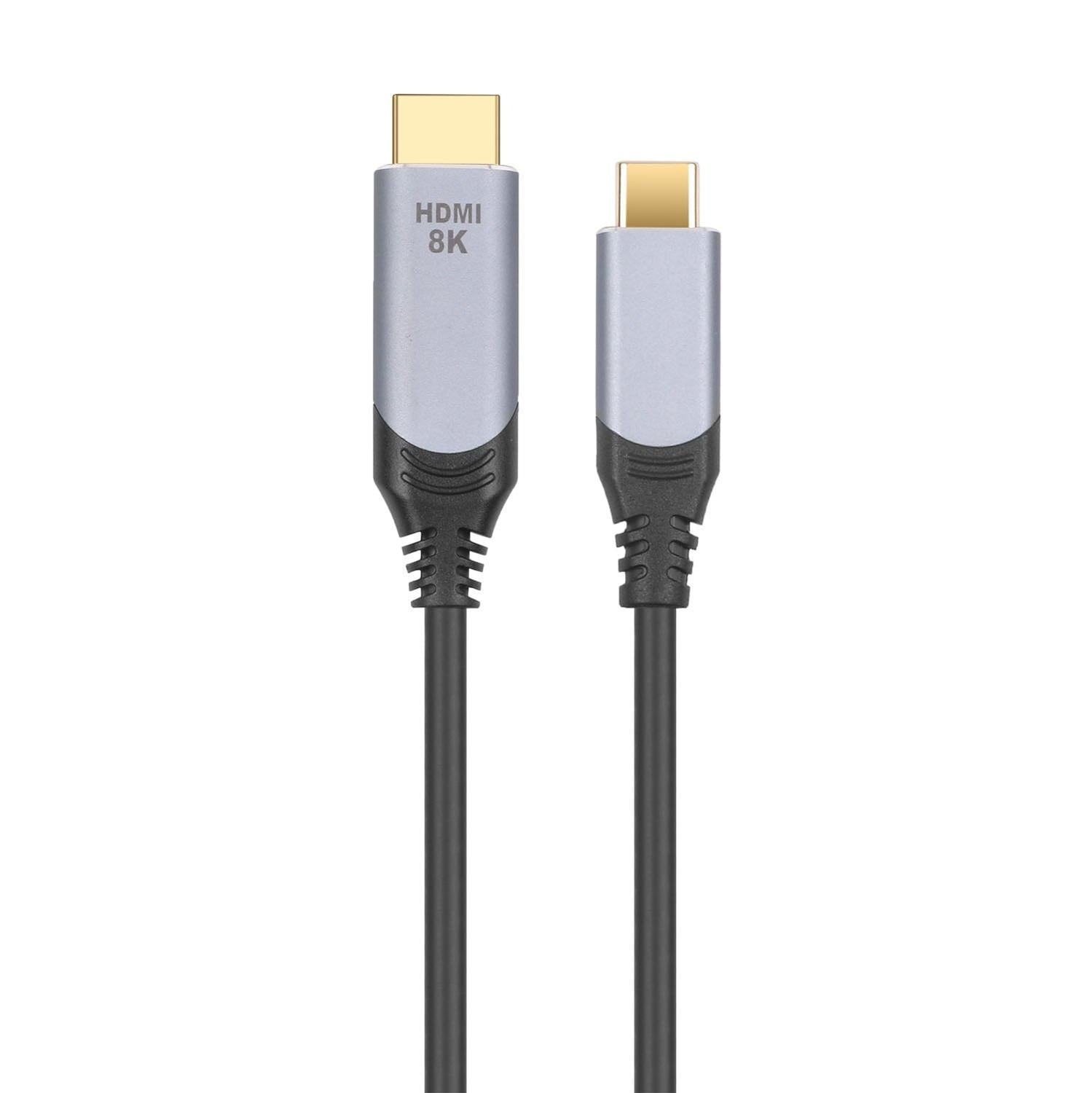 NÖRDIC 5m kabel USB-C till HDMI 2.1 8K30Hz 4K120Hz 48Gbps HDR kompatibel med Thunderbolt 3 och 4