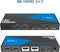 NÖRDIC 8K60Hz HDMI Matrix switch 2x2 med audio extractor optical Toslink stereo eARC/ARC EDID CEC