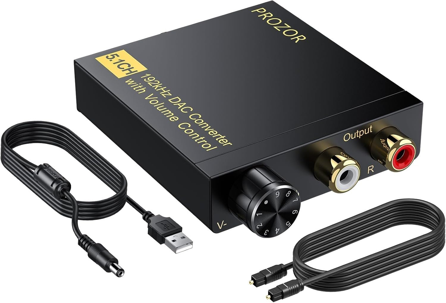 NÖRDIC Digital 5.1CH Koaxial/Toslink till Analog DAC 192Khz DTS Dolby AC3