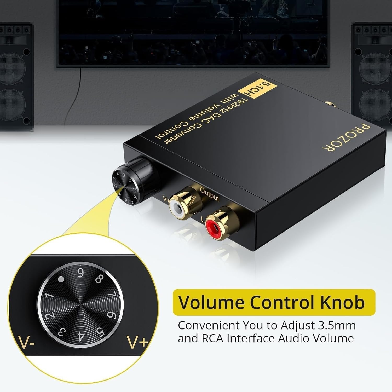 NÖRDIC Digital 5.1CH Koaxial/Toslink till Analog DAC 192Khz DTS Dolby AC3