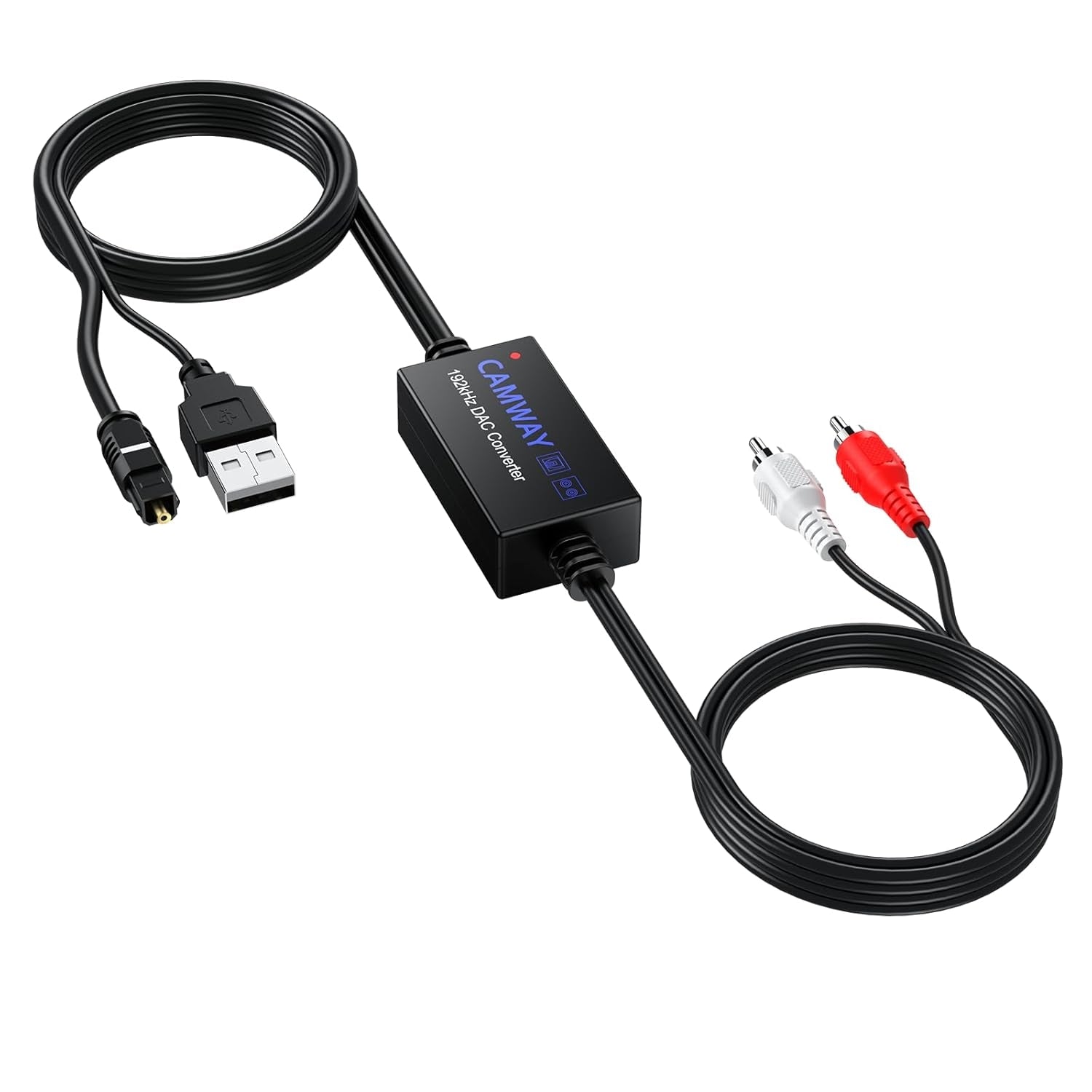 NÖRDIC Digital to Analog Audio Converter,Optical to RCA Converter,SPDIF to RCA,192kHz DAC Converters