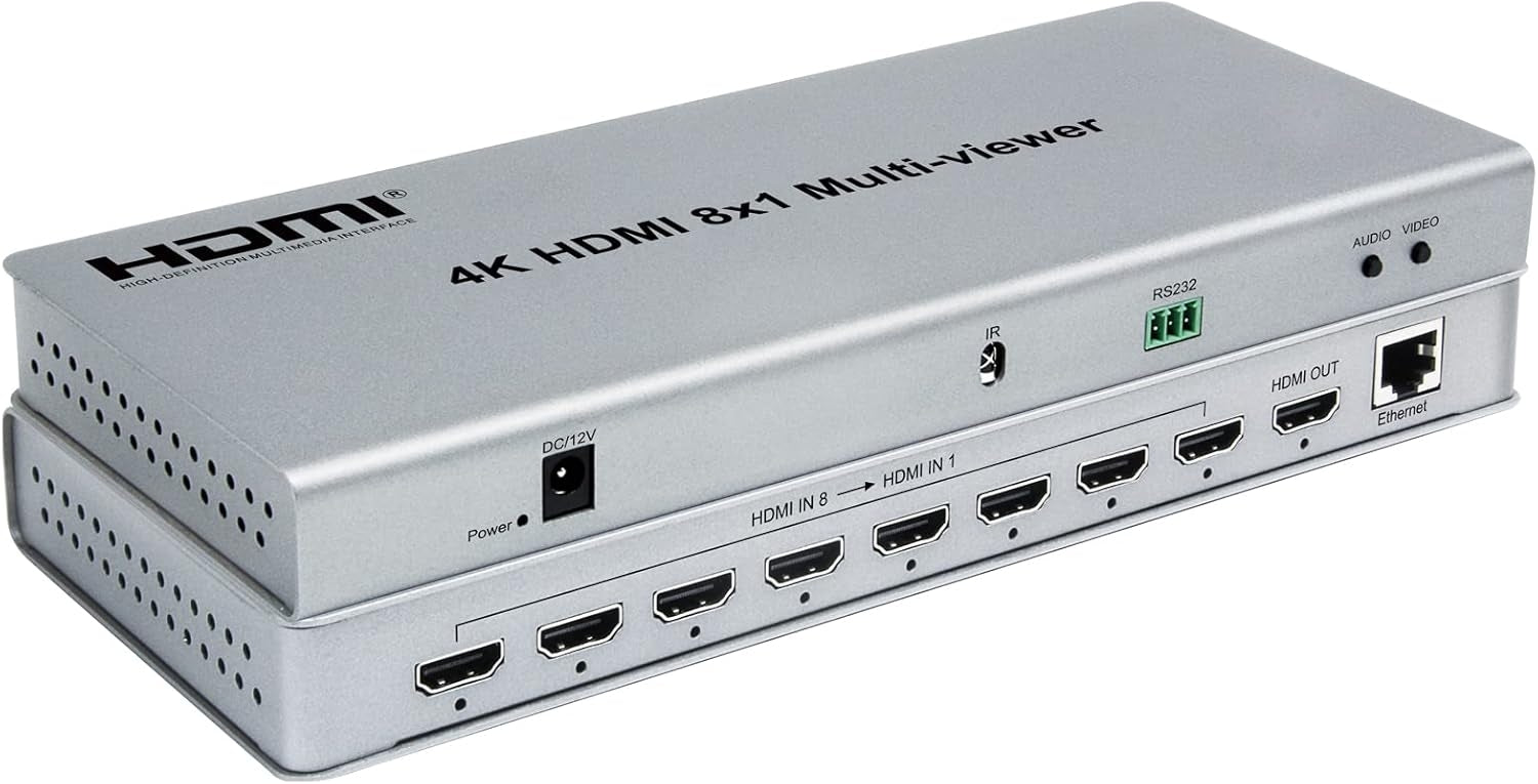 NÖRDIC HDMI 4K30hz 8x1 Multi-Viewer Switch