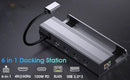 NÖRDIC Steam Deck dockningsstation 1 till 6 - 1xHDMI4K60Hz, 1xUSB-C PD100W, 3xUSB-A 3.0 5Gbps, 1xRJ45 GigaLAN