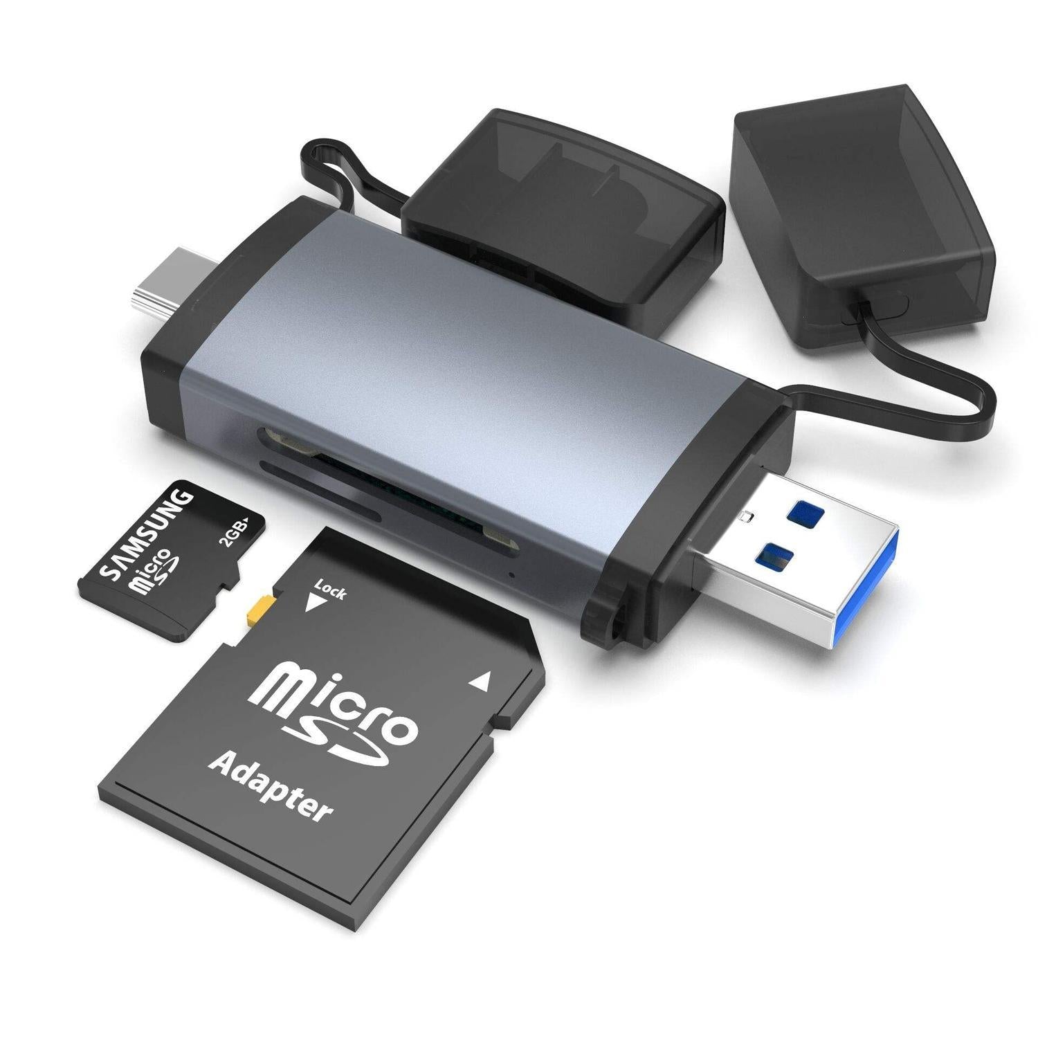 NÖRDIC USB 3.0 Kortläsare 2 Slot SD, MicroSD UHS-I