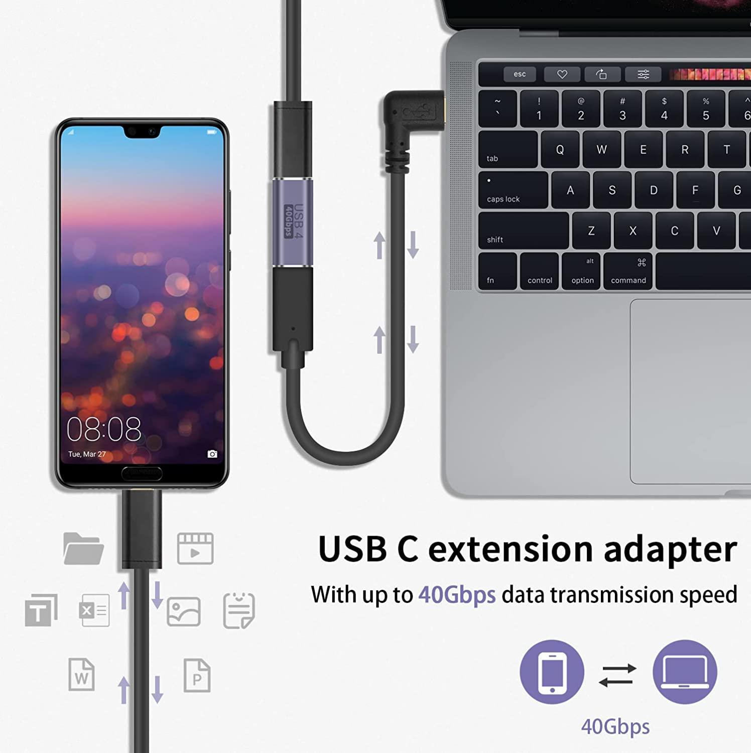 NÖRDIC USB4 förlängningsadapter hona till hona 40G 8K60Hz PD100W