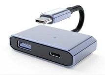 NÖRDIC USB-C hub 2ports 1xUSB-A 3.0 5Gbps 1xUSB-C