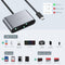 NÖRDIC USB-C kortläsare 1xSD 1xMicroSD 1xUSB3.1 5Gbps
