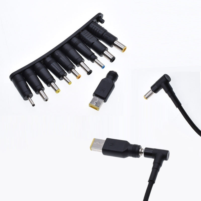 NÖRDIC USB‑C till DC‑strömkabel med 10st adaptrar 1.8m 100W