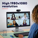 NÖRDIC USB Webcam Full HD 1080p 30fps med mikrofon roterbar 360grader bas och 45grader tilt 2MP