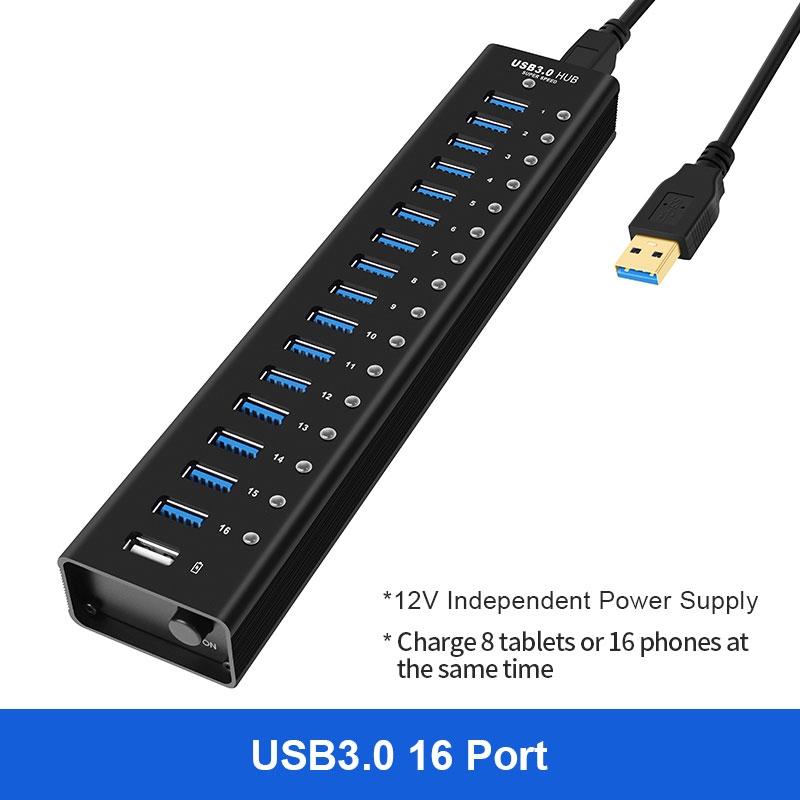 USB 3.0 Hubb Splitter 1x3 - 1x USB 3.0, 2x USB 2.0 - Svart