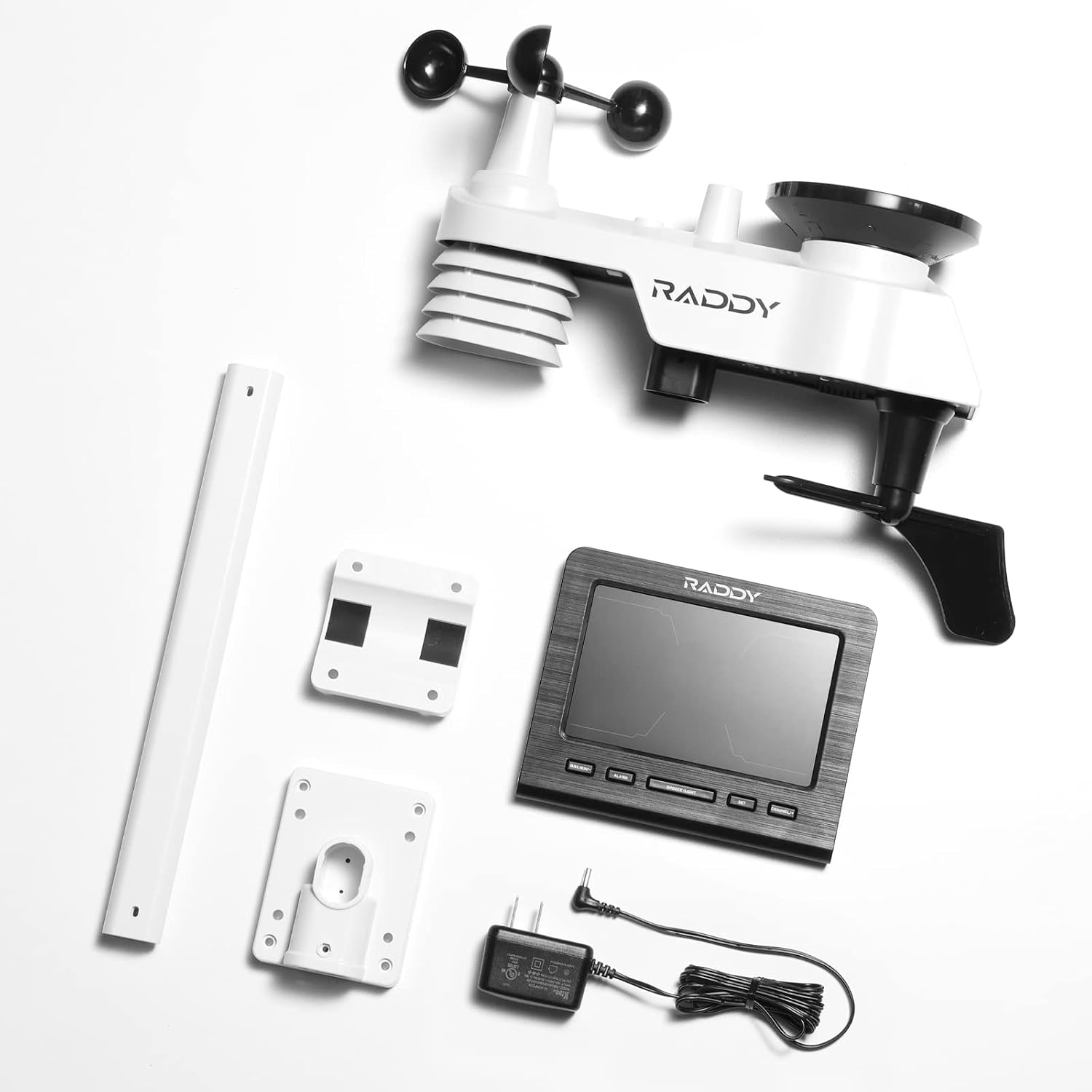 Professional 13 in 1 Wireless Weather Station with Outdoor Sensor, Thermometer, Barometer, Hygrometer, Wind & Rain Gauge