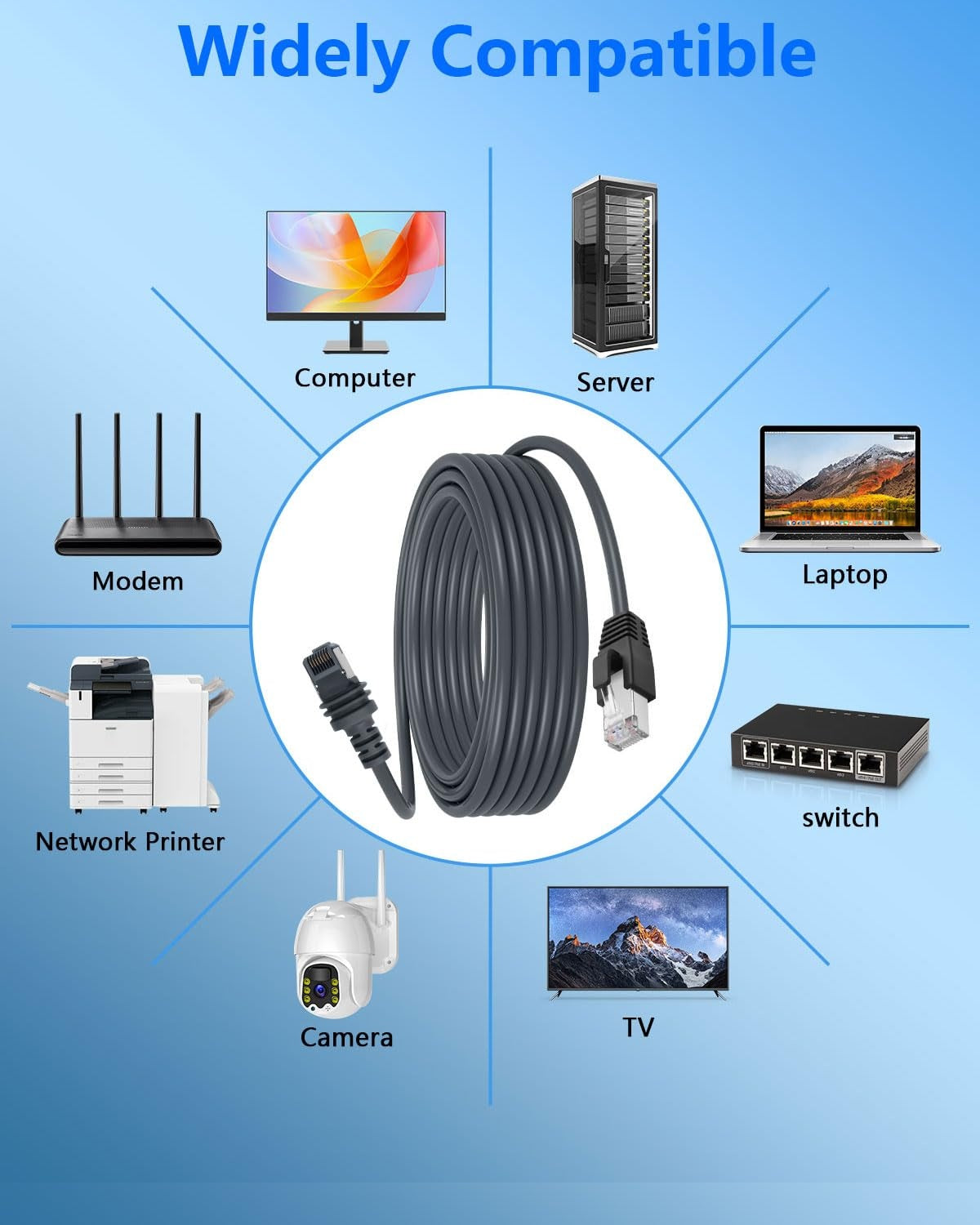 Starlink 46m Ethernet-kabel för Starlink Mini Kit