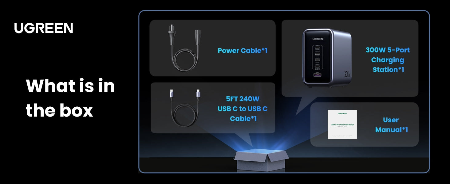 UGREEN Nexode 5-port PD 3.1 300W Charger