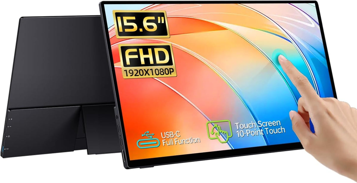 USB Touchscreen Portable Monitor 15.6" for Laptop, FHD 1080P IPS