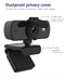 NÖRDIC USB Webcam 2K Full HD 30fps med mikrofon roterbar 360grader 3.7MP