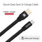 PROMATE 1m USB-A till USB-C för laddning och synkning 2A med super slim design och nylontextil kabel