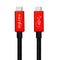 NÖRDIC USB4 kabel 25cm 40Gbps data 8K video PD 100W kompatibel med Thunderbolt 3