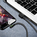 Mcdodo CA-4679 Vinklad Lightning (Non MFI) till vinklad USB A kabel för synkning och snabb laddning, med LED, svart, 3m