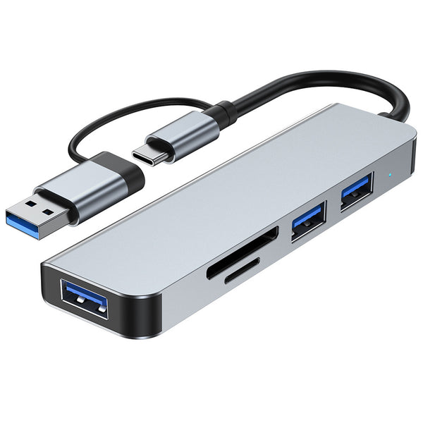 USB Typ C-hub med 8 utgångar 