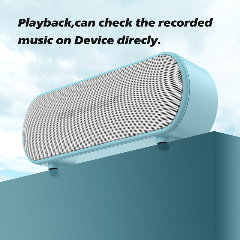 Portable Bluetooth Audio Digitizer & Speaker, Record & Play 12W Stereo Sound with Line-in, USB Flash Drive & TF Card Support