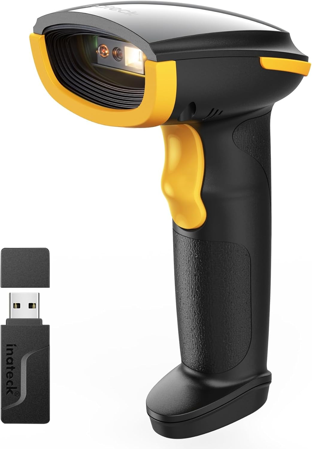 2D QR Streckkodsläsare, Trådlös, 2600mAh batteri, Plug and Play