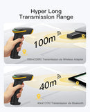 2D QR Streckkodsläsare, Trådlös, 2600mAh batteri, Plug and Play