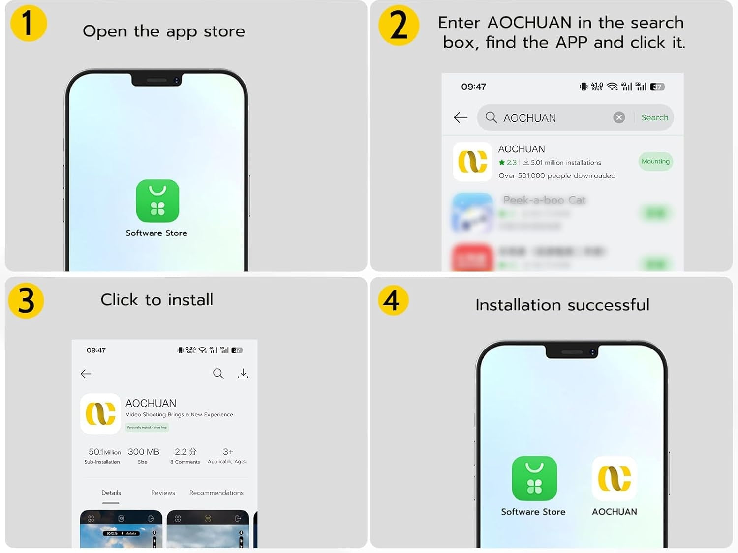 Handhållen 3-axlig telefonstabilisator Vikbar gimbal för iPhone och Android Fokus-hjul och ansikts-/objektspårning
