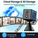 4K Övervakningskamera 5GHz WiFi Mini-kamera, Nattseende, Rörelsesensor, Lång batteritid, Fjärrvisning