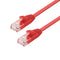 NÖRDIC Cat6 U/UTP flat nätverkskabel 7,5m 250MHz bandbredd och 10Gbps överföringshastighet röd