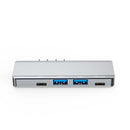 NÖRDIC 2 till 5 USB-C Dockningssstation för MacBook Pro och Air 1xHDMI 4K30Hz 1xUSB-C 1xUSB-C PD100W 1xUSB-A 3.0 1xUSB-A 2.0