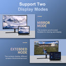 NÖRDIC 50cm Displayport 1.4 förlängningskabel UHD 8K60Hz 4K144Hz 32,4Gbps 10-bit HDR