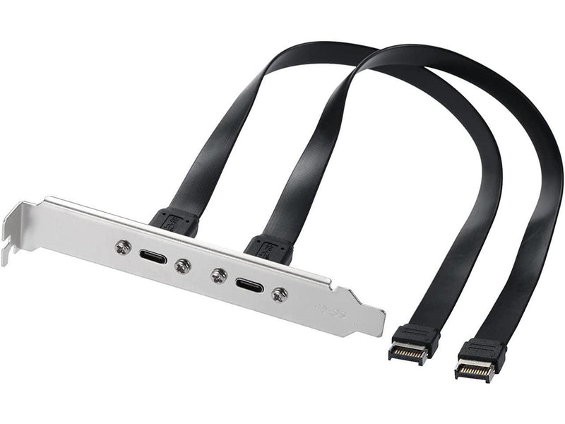 NÖRDIC USB3.1 Front Panel adapter 2xType E till 2xType C 50cm