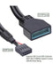 NÖRDIC 9 PIN USB2.0 till 20/19pin USB 3.0 adapter 12cm