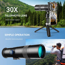APEXEL 30x Super Teleobjektiv, 720 mm Brännvidd Teleobjektiv för Smartphone, Professionell