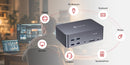 AV Access iDock B23 8K KVM-switch dockningsstation 2 till 3, stationär + bärbar dator till tre skärmar, (100W PD), 12-i-1, 8K@60Hz/4K@165Hz/1440P@240Hz