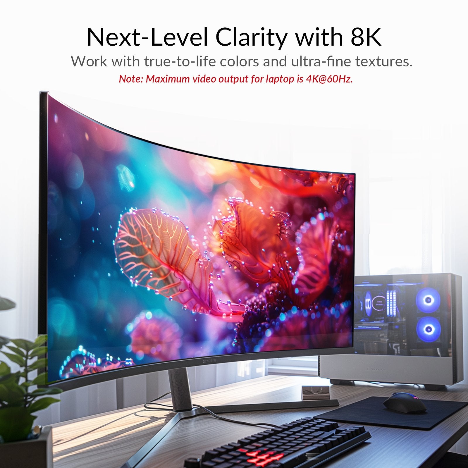 AV Access iDock B23 8K KVM-switch dockningsstation 2 till 3, stationär + bärbar dator till tre skärmar, (100W PD), 12-i-1, 8K@60Hz/4K@165Hz/1440P@240Hz