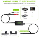 Analog till Digital Audio Converter RCA till Digital Toslink SPDIF Optisk med optisk kabel