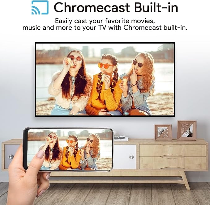 Android Google TV-Certifierad 4K-Streamer, mediaplayer-box med röstassistent, fjärrkontroll, inbyggd Chromecast och smart home-kontroll