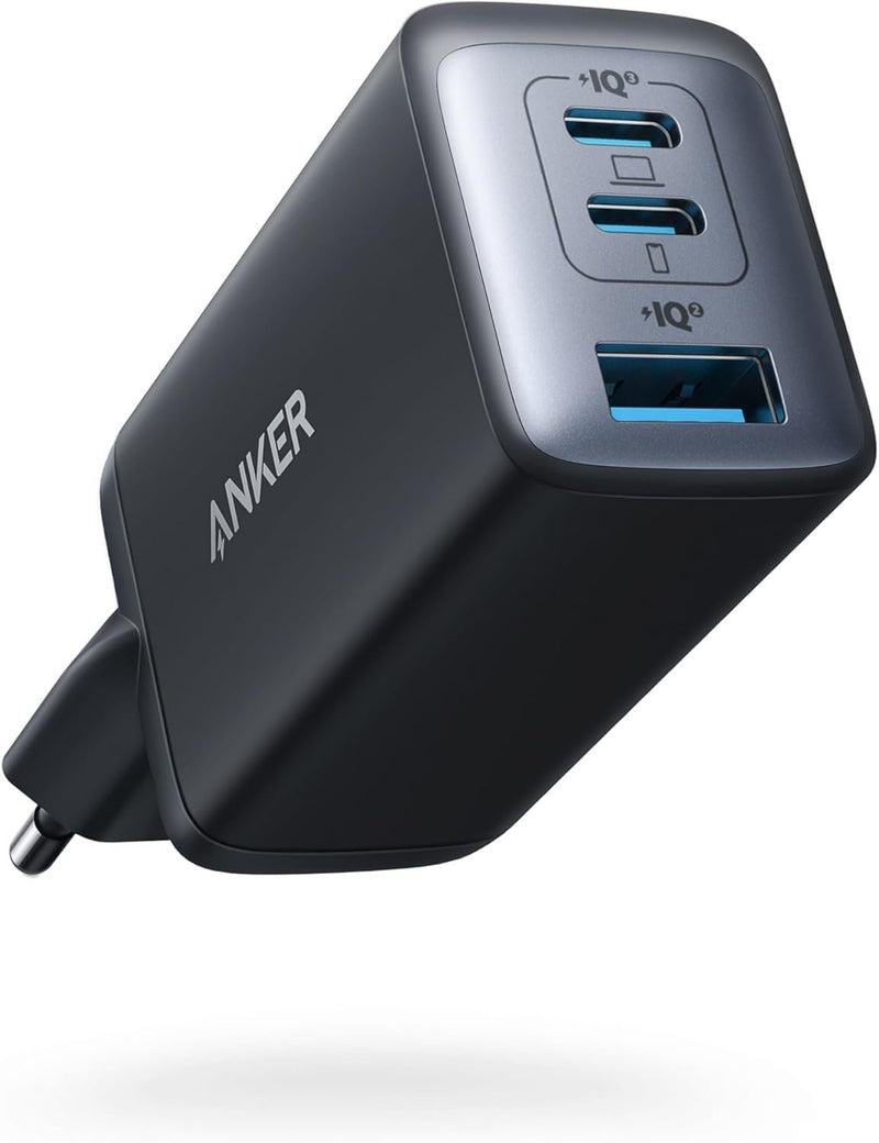 Anker 735 Laddare GaNPrime 65W 1x USB-A 2x USB-C strömadapter