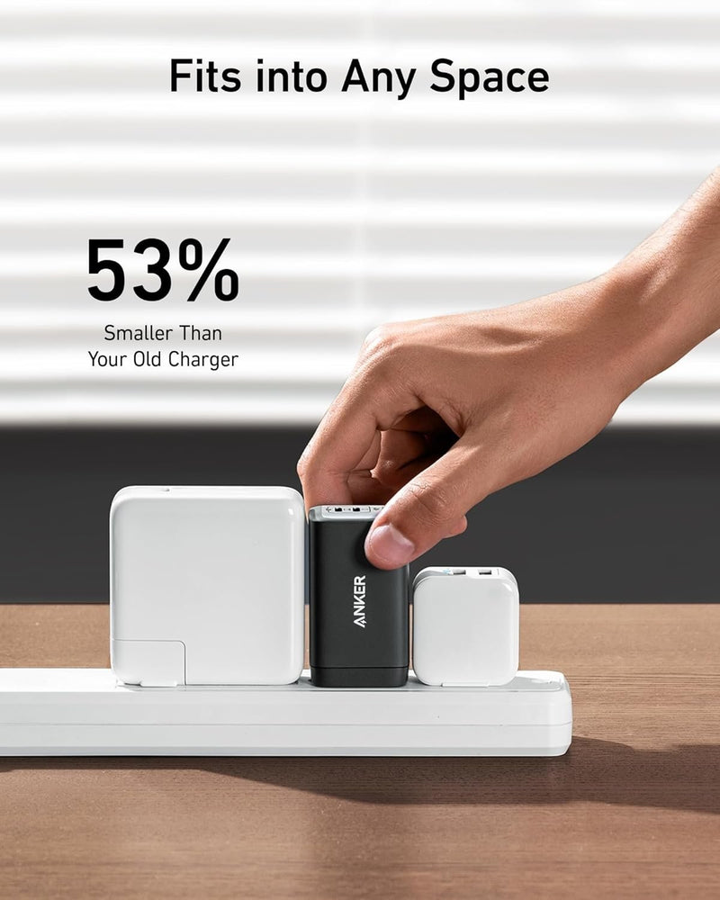 Anker 735 Laddare GaNPrime 65W 1x USB-A 2x USB-C strömadapter