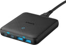 Anker PowerPort Atom III Slim väggladdare, Dubbel USB-C-portar och Dubbel USB-A-portar (65W Max), PIQ 3.0, GaN-material.